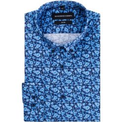 Koszula SIMONE KDWS000205. Niebieskie koszule męskie na spinki Giacomo Conti, na jesień, m, z bawełny, button down. Za 199,00 zł.