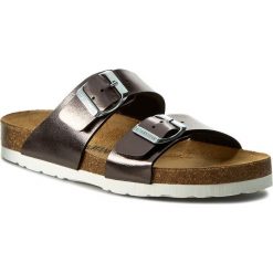 Klapki DR. BRINKMANN - 700993 Anthrazit 9. Szare klapki damskie Dr. Brinkmann, bez wzorów, ze skóry ekologicznej, bez obcasa. Za 129,00 zł.