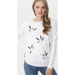 Biały Sweter Abbotsbury. Białe swetry damskie Born2be, na wiosnę, xl, z aplikacjami, prążkowane, wizytowe, z długim rękawem, długie, bez kaptura. Za 79,99 zł.