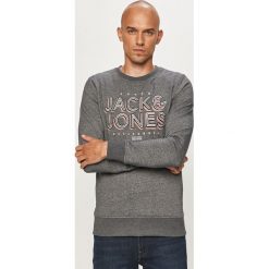 Jack & Jones - Bluza. Szare bluzy męskie Jack & Jones, s, z aplikacjami, z elastanu, z okrągłym kołnierzem, bez rękawów, bez kaptura. Za 149,90 zł.