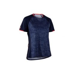 Koszulka krótki rękaw na rower MTB ST 100 damska. Niebieskie koszulki damskie ROCKRIDER, m, bez wzorów, z poliesteru, bez kołnierzyka. Za 49,99 zł.