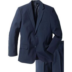 Garnitur (2 części) bonprix ciemnoniebieski. Niebieskie garnitury męskie bonprix, m, bez wzorów, klasyczne. Za 269,99 zł.