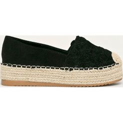Answear - Espadryle MODA. Czarne espadryle damskie ANSWEAR, bez wzorów, z gumy, bez obcasa, na obcasie. W wyprzedaży za 79,90 zł.
