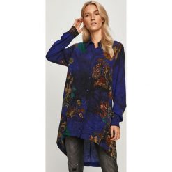 Desigual - Koszula. Niebieskie bluzki damskie Desigual, na co dzień, s, w kwiaty, z wiskozy, klasyczne, z klasycznym kołnierzykiem, z długim rękawem. Za 469,90 zł.
