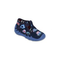 Granatowe Tekstylne Buty Dla dzieci Befado rozmiar 18. Szare buciki niemowlęce chłopięce Befado, z bawełny. Za 47,80 zł.