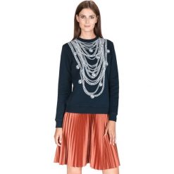 Just Cavalli Bluza Niebieski. Niebieskie bluzy damskie Just Cavalli, s, z nadrukiem, z bawełny, bez rękawów, bez kaptura. Za 1303,95 zł.