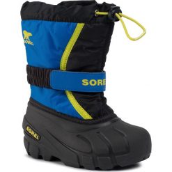 Śniegowce SOREL - Childrens Flurry NC1965 Black/Super Blue 014. Niebieskie śniegowce dziewczęce Sorel. W wyprzedaży za 219,00 zł.