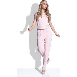 Kombinezon I184 różowy. Różowe kombinezony damskie Tagless, m, bez wzorów, z bawełny, eleganckie, z dekoltem na plecach, bez rękawów. Za 123,50 zł.