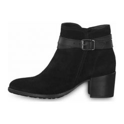 Tamaris botki damskie 25059 40 czarne. Czarne botki damskie Tamaris, bez obcasa, bez zapięcia. Za 249,90 zł.