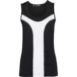 Top sportowy bonprix czarny. Czarne topy sportowe damskie bonprix, z okrągłym kołnierzem. Za 29,99 zł.