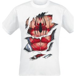 Spider-Man Destroyed Spider Web T-Shirt biały. Białe t-shirty męskie SPIDER-MAN, xl, z nadrukiem, z okrągłym kołnierzem. Za 74,90 zł.
