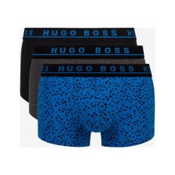 BOSS 3-pack Bokserki Czarny Niebieski. Niebieskie bokserki męskie Boss, bez wzorów, z elastanu. Za 216,95 zł.