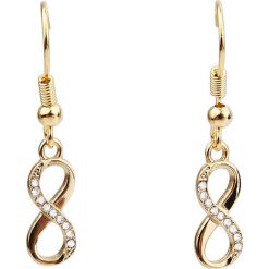 Pozłacane kolczyki z kryształkami Swarovski. Żółte kolczyki damskie Park Avenue, z kryształem, złote, z zapięciem typu bigiel. W wyprzedaży za 45,95 zł.