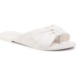 Japonki MELISSA - Rose Ad 32681 White 50746. Białe klapki damskie Melissa, bez wzorów, z tworzywa sztucznego, bez obcasa, na obcasie. Za 219,00 zł.