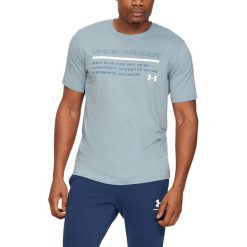 Under Armour Issued Koszulka Niebieski. Niebieskie podkoszulki męskie Under Armour, m, z nadrukiem, z bawełny, z krótkim rękawem. Za 119,95 zł.