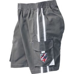 Bermudy plażowe Regular Fit bonprix dymny szary. Szare bermudy męskie marki bonprix, m. Za 59,99 zł.