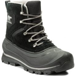 Śniegowce SOREL - Buxton Lace NM2737 Black/Quarry 010. Czarne glany męskie marki Sorel, z gumy. W wyprzedaży za 399,00 zł.