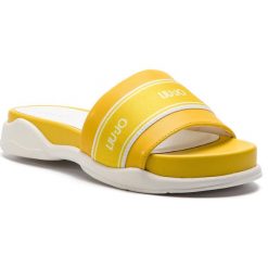 Klapki LIU JO - Star 04 B19045 TX041 Yellow 00004. Żółte klapki damskie marki Liu Jo, bez wzorów, ze skóry ekologicznej, bez obcasa. Za 399,00 zł.