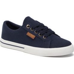 Tenisówki LAUREN RALPH LAUREN - Jaycee 802755382002 Navy. Niebieskie półbuty damskie Lauren Ralph Lauren, bez wzorów, ze skóry, bez zapięcia. W wyprzedaży za 229,00 zł.