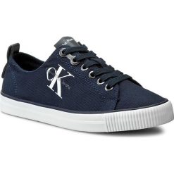 Tenisówki CALVIN KLEIN JEANS - Dora R3556 Navy. Niebieskie półbuty damskie Calvin Klein Jeans, bez wzorów, z jeansu, bez zapięcia. W wyprzedaży za 299,00 zł.