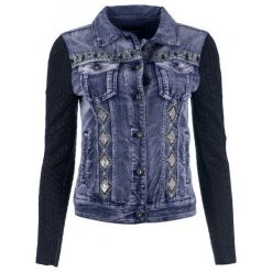 Desigual Kurtka Damska Silver 40 Niebieska. Szare kurtki damskie Desigual, bez wzorów, eleganckie, bez kaptura. W wyprzedaży za 453,00 zł.