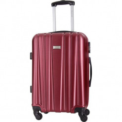 Walizka w kolorze bordowym - 36 l. Czerwone walizki Platinium, z materiału. W wyprzedaży za 179,95 zł.
