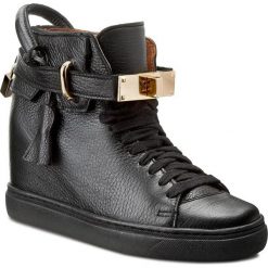 Sneakersy BALDACCINI - 803000-C Czarny Groch. Czarne sneakersy damskie Baldaccini, ze skóry. W wyprzedaży za 339,00 zł.