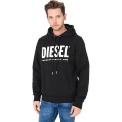 Diesel S-Gir Bluza Czarny. Czarne bluzy męskie Diesel, s, z nadrukiem, z bawełny, bez kołnierzyka, bez rękawów, bez kaptura. Za 526,95 zł.