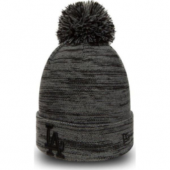New Era - Czapka. Czarne czapki zimowe męskie marki New Era, na zimę, z dzianiny. Za 139,90 zł.