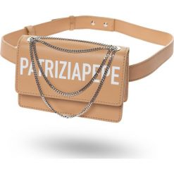 NERKA Patrizia Pepe. Szare nerki damskie Patrizia Pepe, w paski, ze skóry, z nadrukiem, bez dodatków. Za 989,00 zł.