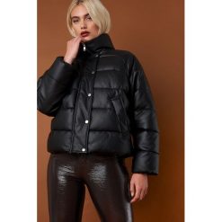 NA-KD Trend Kurtka skórzana Padded - Black. Czarne kurtki damskie marki NA-KD Trend, bez wzorów, z materiału, bez kaptura. Za 364,95 zł.