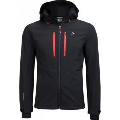 Softshell męski SFM602 - głęboka czerń - Outhorn. Pomarańczowe kurtki męskie marki Outhorn, m, bez wzorów, z softshellu, bez kaptura. W wyprzedaży za 149,99 zł.