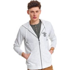 Bluza z kapturem rozpinana. Szare bluzy męskie Top Secret, na lato, xxl, z haftami, klasyczne, z kapturem, bez rękawów, z kapturem. W wyprzedaży za 109,99 zł.