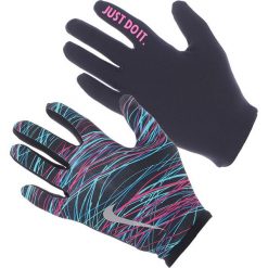 Rękawiczki damskie: rękawiczki do biegania damskie NIKE PRINTED LIHGTWEIGHT RIVA GLOVES RUN / NRGF1-003
