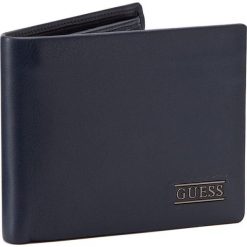 Portfele męskie: Duży Portfel Męski GUESS – New Boston Bill SM4015 LEA24 BLN