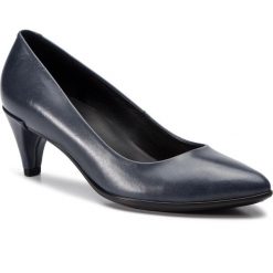 Półbuty ECCO - Shape 45 Pointy Sleek 26390301159 Pavement. Niebieskie czółenka damskie ecco, bez wzorów, ze skóry, bez obcasa, na obcasie. W wyprzedaży za 379,00 zł.