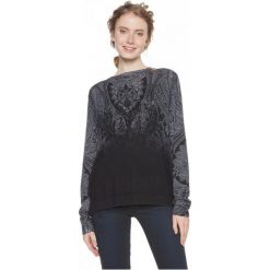 Desigual Sweter Damski Edimburgo Xl, Czarny. Czarne swetry damskie marki Desigual, xl, bez wzorów, z materiału, z długim rękawem, długie, bez kaptura. W wyprzedaży za 335,00 zł.