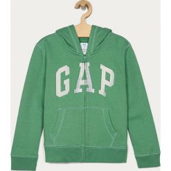 GAP - Bluza dziecięca 104-176 cm. Niebieskie bluzy dziewczęce GAP, z nadrukiem, z bawełny, bez rękawów, z kapturem. Za 159,90 zł.