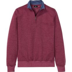 Bluza ze stójką i zamkiem bonprix czerwony rododendron melanż. Fioletowe bluzy męskie bonprix, xl, bez wzorów, ze stójką, bez rękawów, bez kaptura. Za 74,99 zł.
