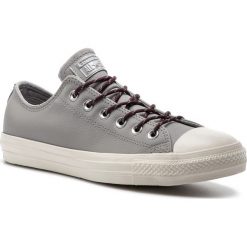 Trampki CONVERSE - Ctas Ox 163341C Dolphin/Dar Burgundy/Egret. Szare półbuty damskie Converse, bez wzorów, ze skóry, sportowe, bez zapięcia. Za 349,00 zł.