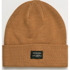 Jack & Jones - Czapka Beanie Noos. Brązowe czapki zimowe męskie Jack & Jones, z dzianiny. W wyprzedaży za 29,90 zł.