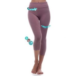 Legginsy modelujące w kolorze jasnoróżowym. Różowe legginsy sportowe damskie Liposlim, m, ze skóry. W wyprzedaży za 107,95 zł.