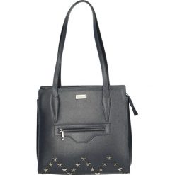 Torba - 100-65-M S BL. Szare torebki klasyczne damskie Venezia, ze skóry. Za 279,00 zł.