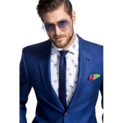 Marynarka CARLO 2 E14-33B. Niebieskie marynarki męskie Giacomo Conti, s, bez wzorów, z jedwabiu, klasyczne. Za 399,00 zł.