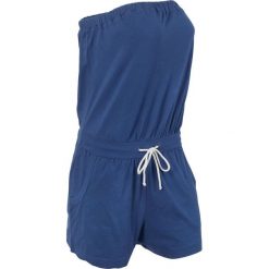 Kombinezon bawełniany bandeau, krótki bonprix kobaltowy. Niebieskie kombinezony damskie bonprix, bez wzorów, z bawełny, bez kołnierzyka, z krótkim rękawem, krótkie. Za 64,99 zł.