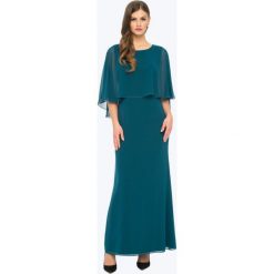 Zwiewna sukienka maxi LALUNA. Zielone sukienki damskie L’AF, na co dzień, bez wzorów, eleganckie, z klasycznym kołnierzykiem, bez rękawów, maxi, proste. W wyprzedaży za 229,00 zł.