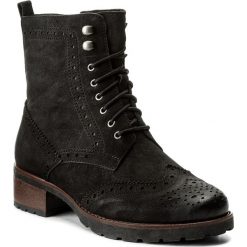 Botki CAPRICE - 9-26210-29 Black Nubuc 008. Czarne botki damskie na obcasie Caprice, z nubiku. W wyprzedaży za 269,00 zł.
