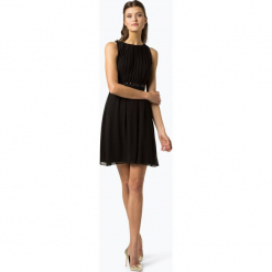 Marie Lund - Damska sukienka wieczorowa, czarny. Czarne sukienki damskie Marie Lund, bez wzorów, z szyfonu, eleganckie, bez kołnierzyka, bez rękawów. Za 549,95 zł.