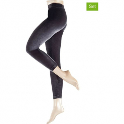 Legginsy (2 pary) w kolorze czarnym. Czarne legginsy marki Esprit, z materiału. W wyprzedaży za 208,95 zł.
