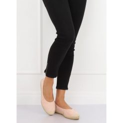 Espadryle baleriny różowe N-2980 PINK. Różowe baleriny damskie obuwie damskie, bez wzorów, z zamszu, bez obcasa. Za 48,78 zł.